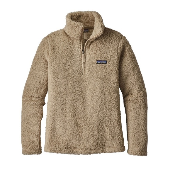 Patagonia Los Gatos 1/4 Zip Pullover Soft Teddy Fleece Sweatshirt Khaki Tan Sz M - Picture 2 of 12